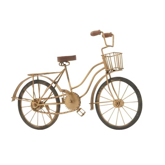 19" Brown Metal Vintage Bicycle Sculpture